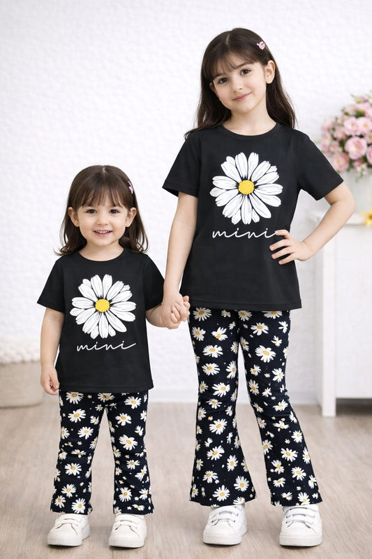 Girl's Half Sleeve T-shirt & Pant Set
