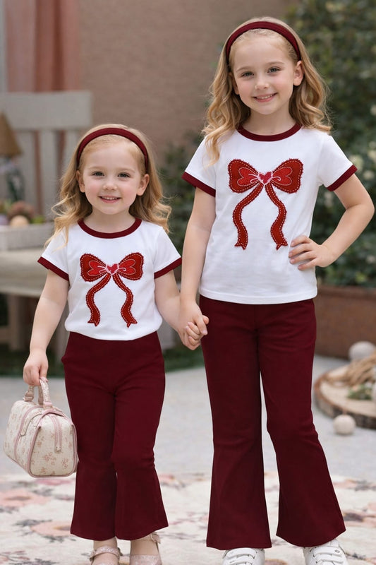 Girl's Half Sleeve T-shirt & Pant Set