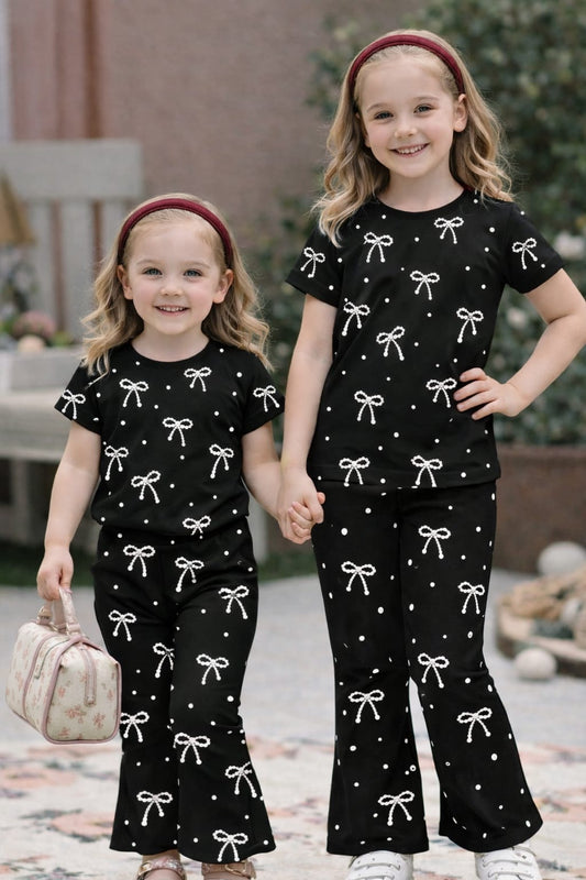 Girl's Half Sleeve T-shirt & Pant Set
