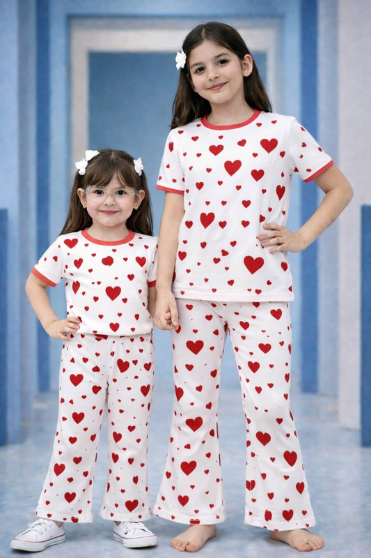 Girl's Half Sleeve T-shirt & Pant Set
