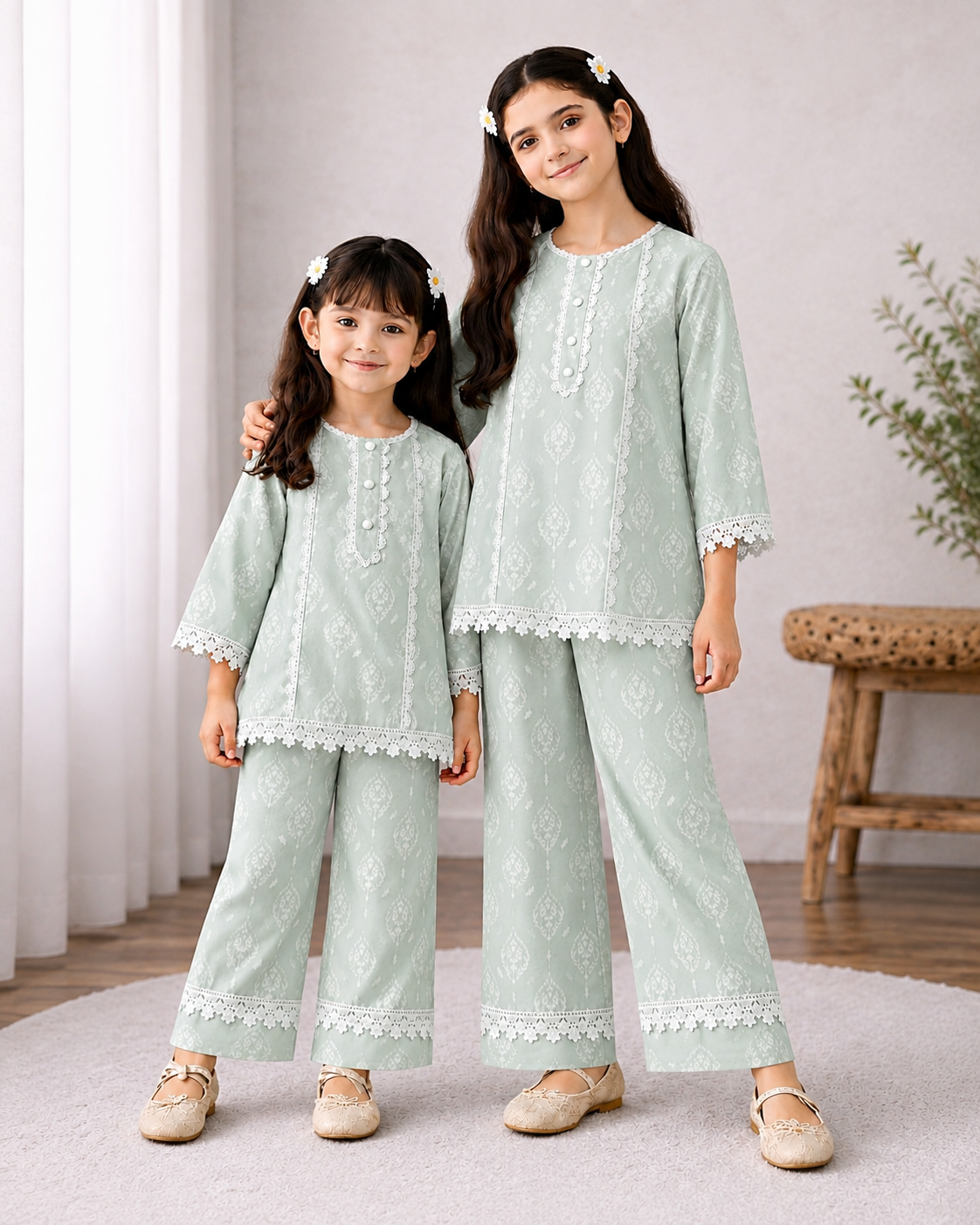 Girls Premium Unitika 100% Cotton Co-Ord Set