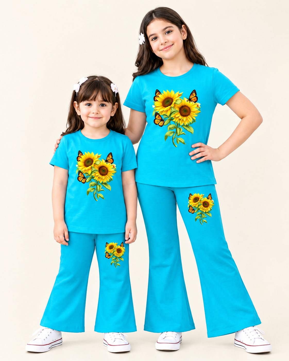 Girls Premium Cotton 3D Printed Co-Ord Set