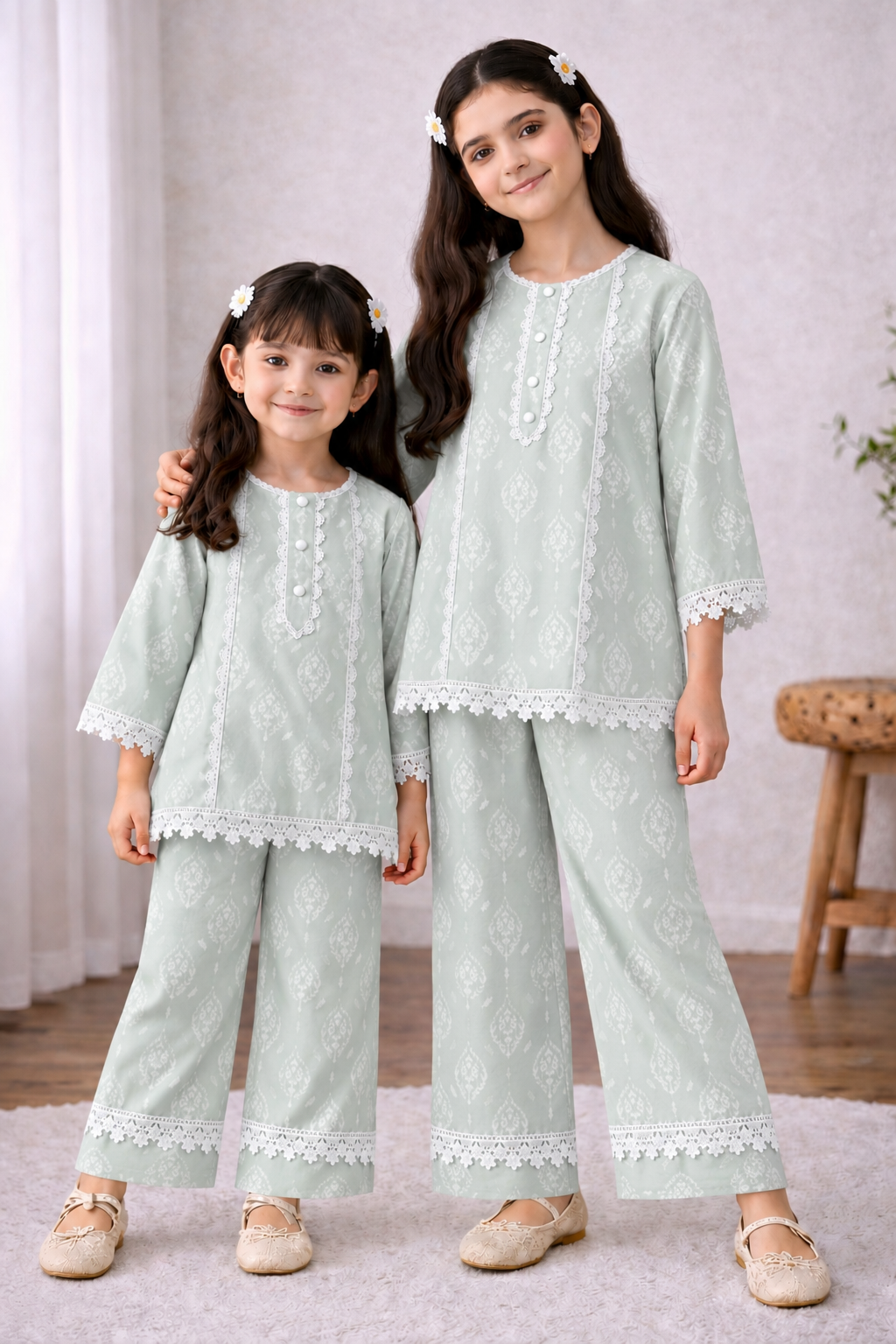 Girls Premium Unitika 100% Cotton Co-Ord Set
