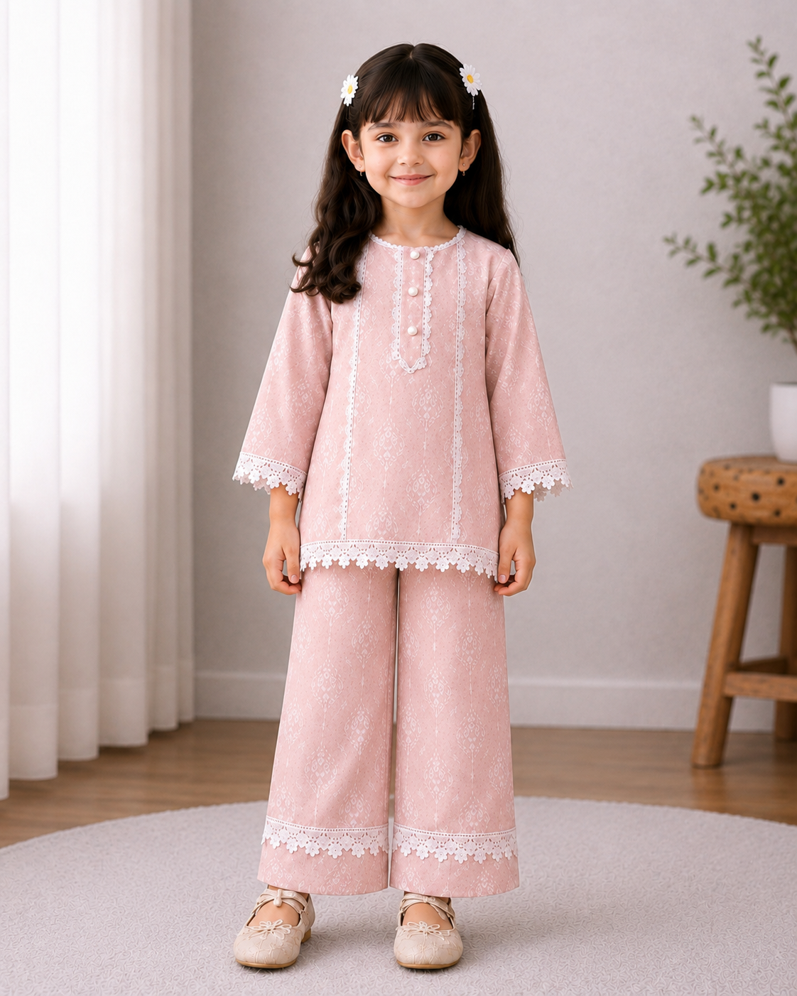 Girls Premium Unitika 100% Cotton Co-Ord Set