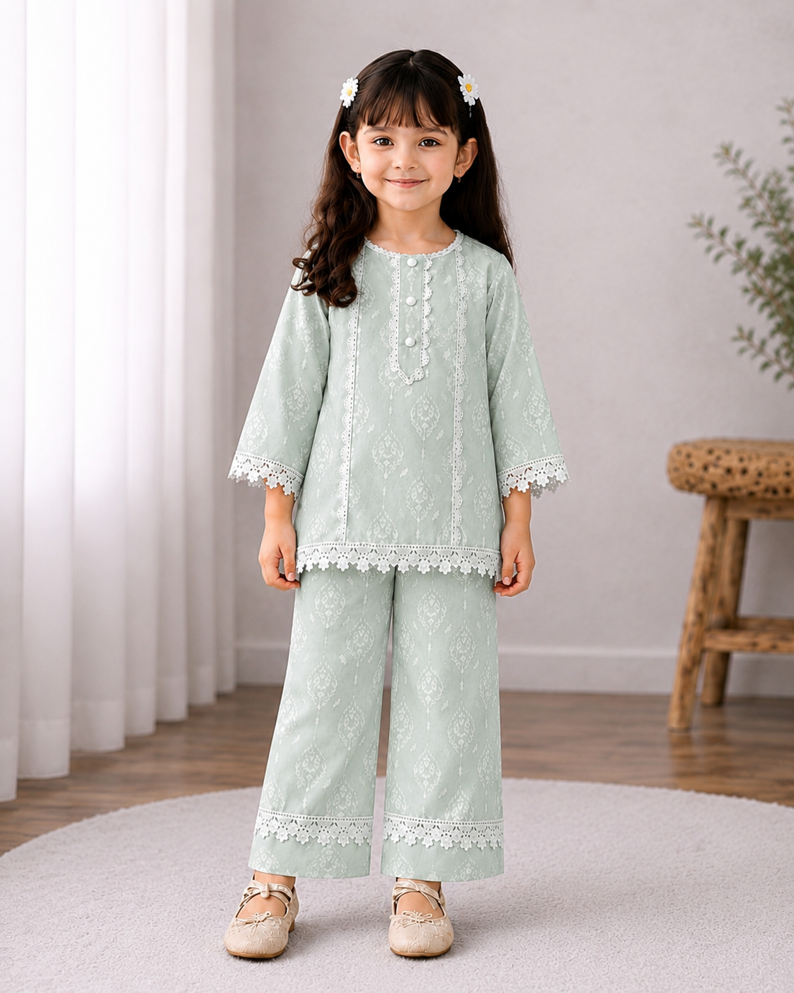 Girls Premium Unitika 100% Cotton Co-Ord Set